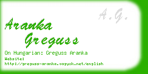 aranka greguss business card